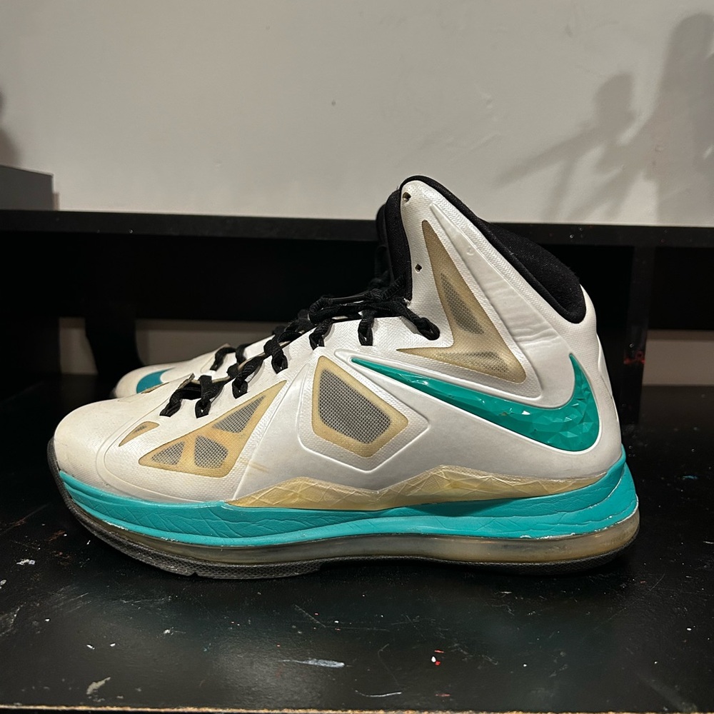 Custom Nike LeBron X 2011 Teal White Black